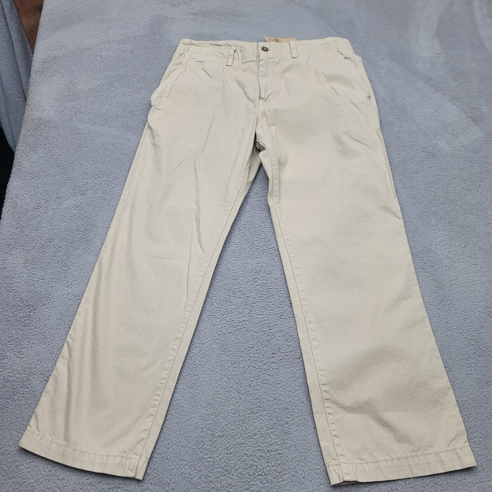American Eagle Pants Mens 34x30 (29)* Beige Relaxed Fit Chinos 100% Cotton NWT